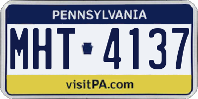PA license plate MHT4137