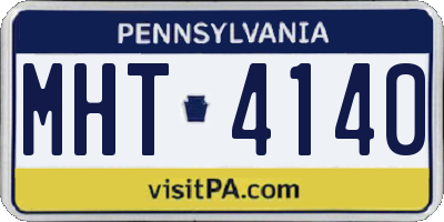 PA license plate MHT4140