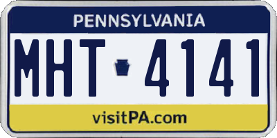 PA license plate MHT4141