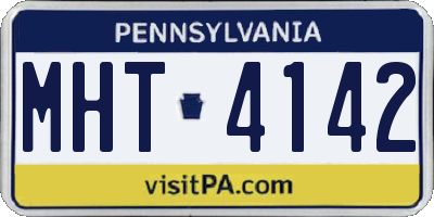 PA license plate MHT4142