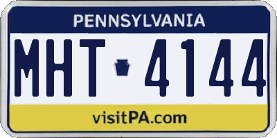 PA license plate MHT4144