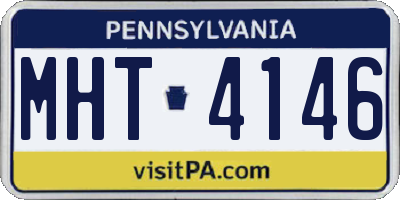 PA license plate MHT4146