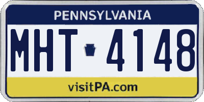 PA license plate MHT4148