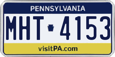 PA license plate MHT4153