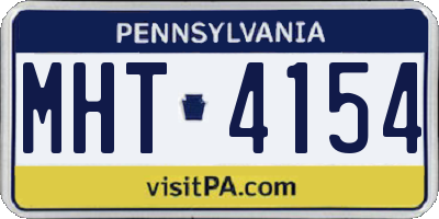 PA license plate MHT4154