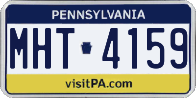PA license plate MHT4159
