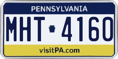 PA license plate MHT4160