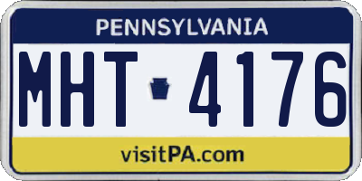 PA license plate MHT4176