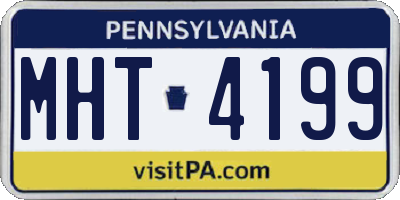 PA license plate MHT4199