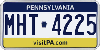 PA license plate MHT4225