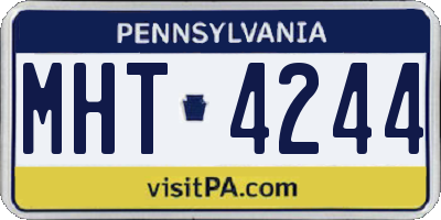 PA license plate MHT4244