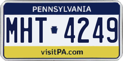 PA license plate MHT4249
