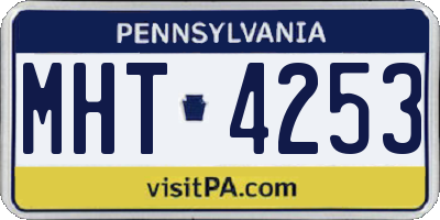 PA license plate MHT4253