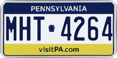 PA license plate MHT4264