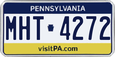 PA license plate MHT4272