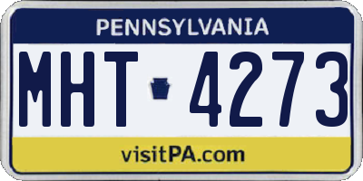 PA license plate MHT4273