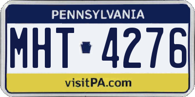 PA license plate MHT4276