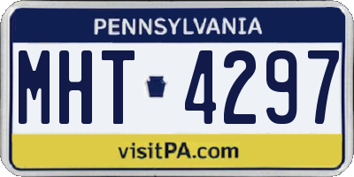 PA license plate MHT4297