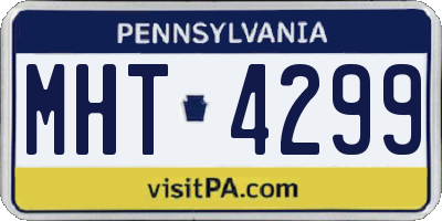 PA license plate MHT4299