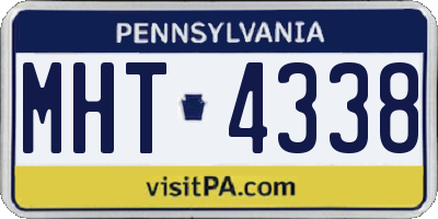 PA license plate MHT4338