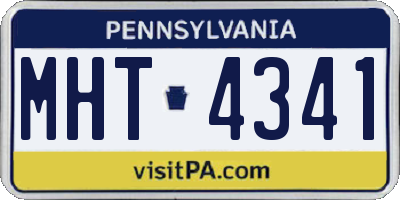 PA license plate MHT4341