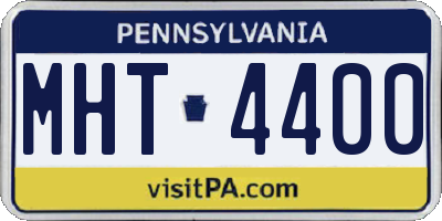 PA license plate MHT4400