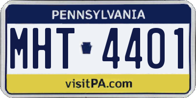 PA license plate MHT4401