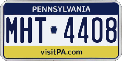 PA license plate MHT4408