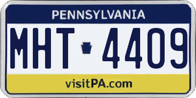 PA license plate MHT4409