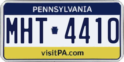 PA license plate MHT4410