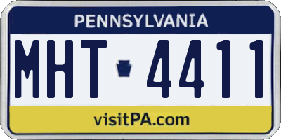 PA license plate MHT4411