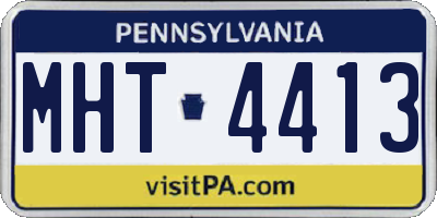 PA license plate MHT4413