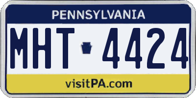 PA license plate MHT4424