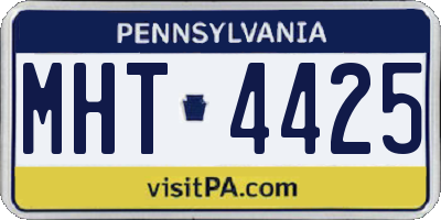 PA license plate MHT4425