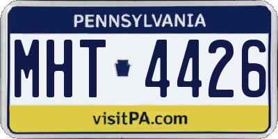 PA license plate MHT4426