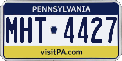 PA license plate MHT4427