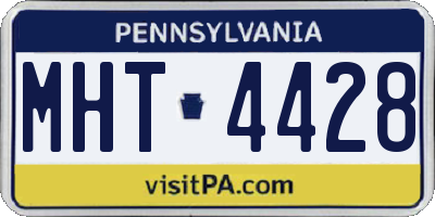 PA license plate MHT4428