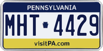 PA license plate MHT4429