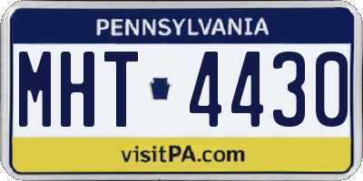 PA license plate MHT4430