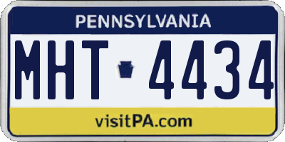 PA license plate MHT4434