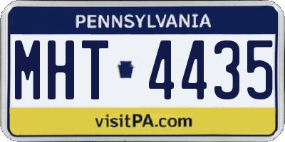 PA license plate MHT4435