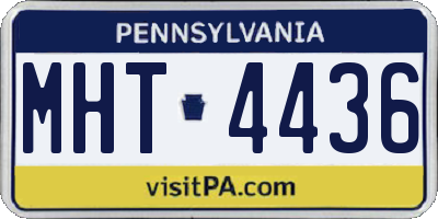 PA license plate MHT4436
