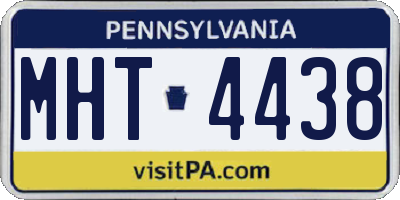 PA license plate MHT4438