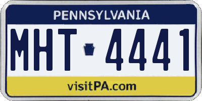 PA license plate MHT4441