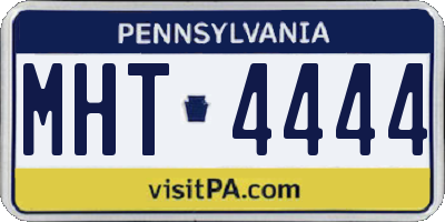 PA license plate MHT4444