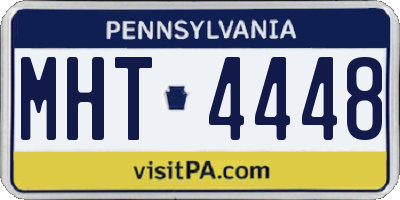 PA license plate MHT4448