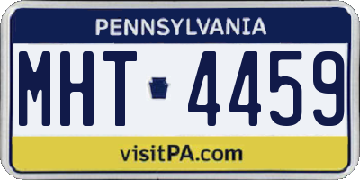 PA license plate MHT4459
