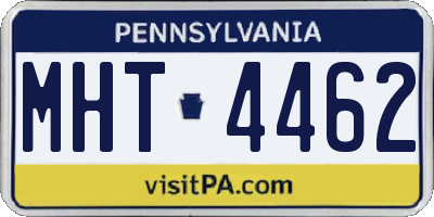PA license plate MHT4462