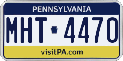 PA license plate MHT4470