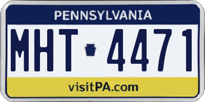 PA license plate MHT4471